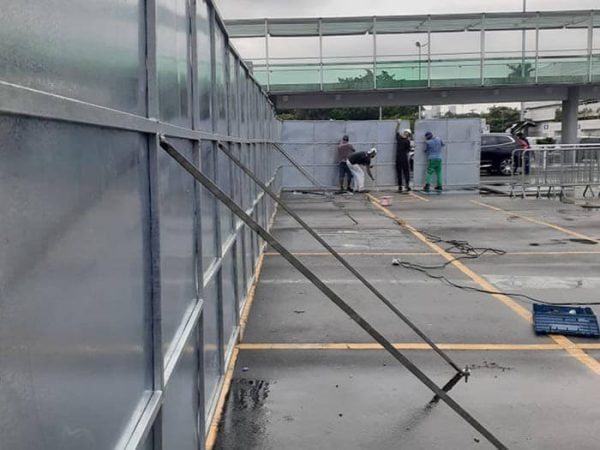 aluguel placa de fechamento